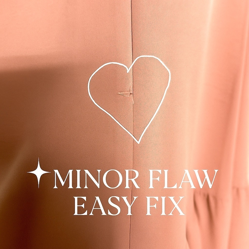 Blush Pink Wrap Mini Dress – Ruffle Hem, Adjustable Waist, Minor Flaw - Picture 4 of 11